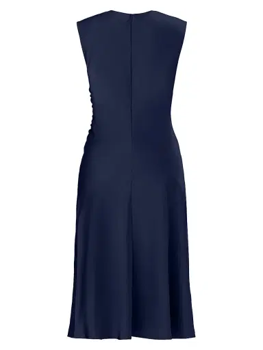 Hervé Léger Women's Satin Cowlneck Midi-Dress - Nocturne - Size 8 | Thumbnail 2 Hervé Léger Women's Satin Cowlneck Midi-Dress - Nocturne - Size 8 | Thumbnail 2