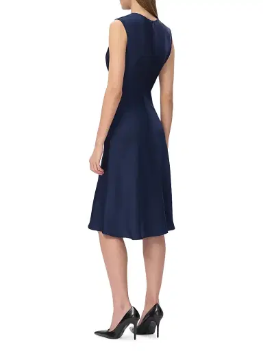 Hervé Léger Women's Satin Cowlneck Midi-Dress - Nocturne - Size 8 | Thumbnail 5 Hervé Léger Women's Satin Cowlneck Midi-Dress - Nocturne - Size 8 | Thumbnail 5