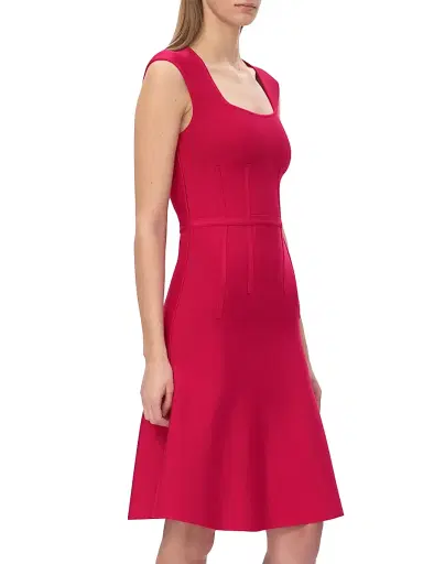 Hervé Léger Women's The Beatrice Knit Fit & Flare Midi-Dress - Hibiscus - Size XS | Thumbnail 4 Hervé Léger Women's The Beatrice Knit Fit & Flare Midi-Dress - Hibiscus - Size XS | Thumbnail 4