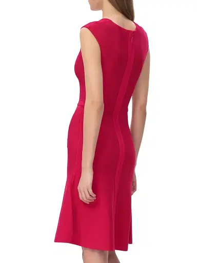 Hervé Léger Women's The Beatrice Knit Fit & Flare Midi-Dress - Hibiscus - Size XS | Thumbnail 5 Hervé Léger Women's The Beatrice Knit Fit & Flare Midi-Dress - Hibiscus - Size XS | Thumbnail 5