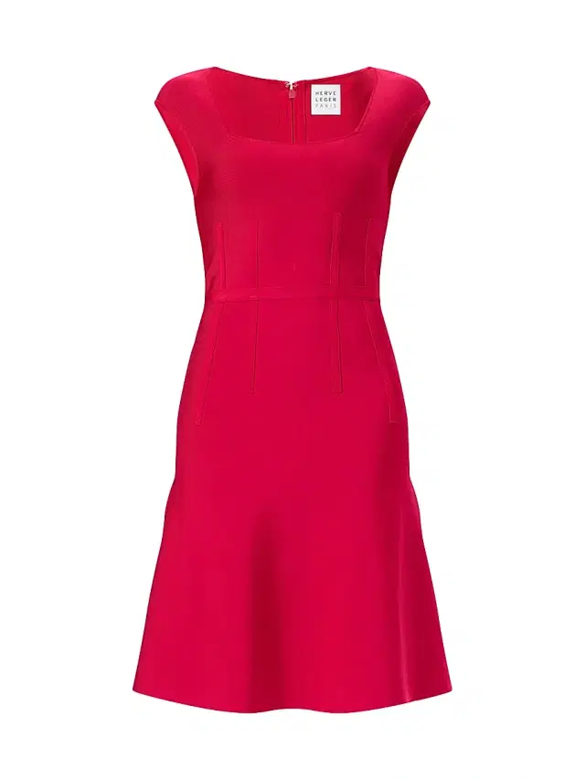 Hervé Léger Women's The Beatrice Knit Fit & Flare Midi-Dress - Hibiscus