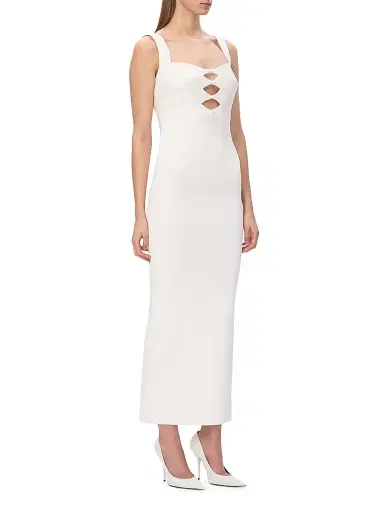 Hervé Léger Women's The Alessia Stretch-Crepe Cut-Out Gown - Alabaster - Size XS | Thumbnail 4 Hervé Léger Women's The Alessia Stretch-Crepe Cut-Out Gown - Alabaster - Size XS | Thumbnail 4