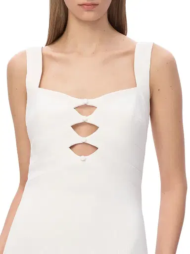 Hervé Léger Women's The Alessia Stretch-Crepe Cut-Out Gown - Alabaster - Size XS | Thumbnail 7 Hervé Léger Women's The Alessia Stretch-Crepe Cut-Out Gown - Alabaster - Size XS | Thumbnail 7