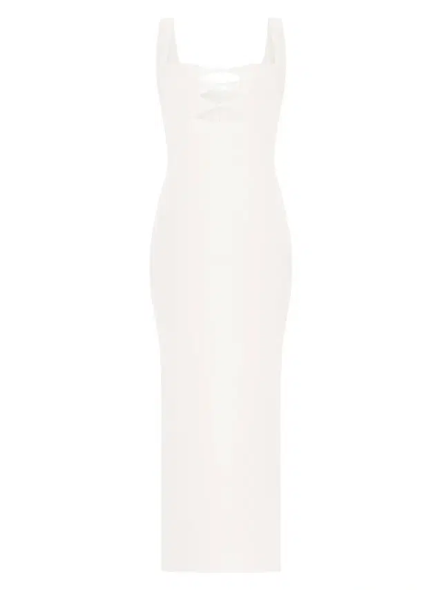 Hervé Léger Women's The Alessia Stretch-Crepe Cut-Out Gown - Alabaster
