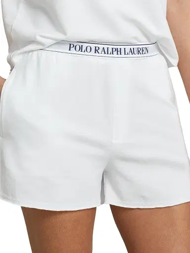 Polo Ralph Lauren Women's Club Terry 2-Piece T-Shirt & Shorts Set - White Cloud | Thumbnail 4