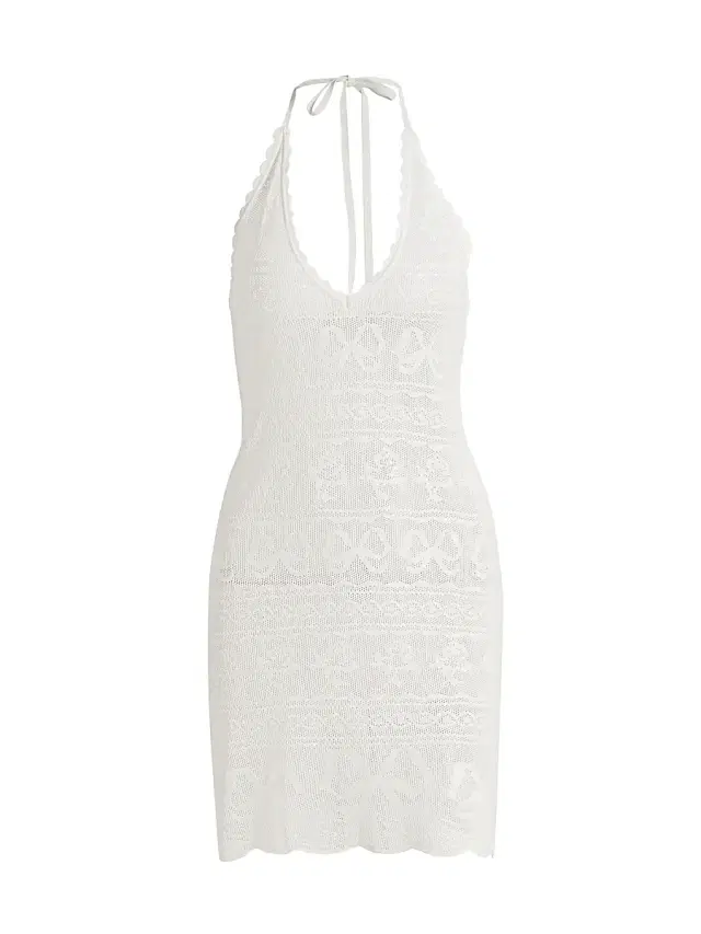 LoveShackFancy Women's Laurelin Lace Halter Minidress -