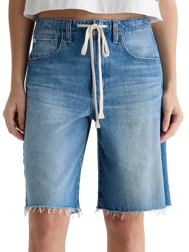 AG Jeans Women's High-Rise Denim Bermuda Short - Sweetwater