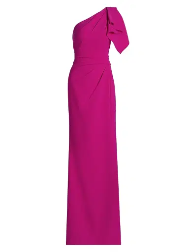 Teri Jon by Rickie Freeman Women's One-Shoulder Sheath Gown - Hot Pink - Size 18 | Thumbnail 1 Teri Jon by Rickie Freeman Women's One-Shoulder Sheath Gown - Hot Pink - Size 18 | Thumbnail 1