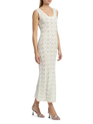 Generation Love Women's Vincent Crystal Pointelle-Knit Maxi Dress | Thumbnail 4