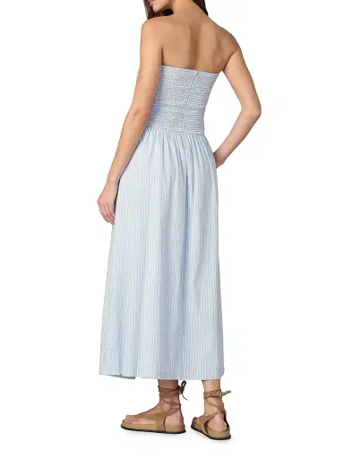 Joe's Jeans Women's The Reina Cotton-Linen Maxi Dress - Blue White Stripe | Thumbnail 5 Joe's Jeans Women's The Reina Cotton-Linen Maxi Dress - Blue White Stripe | Thumbnail 5