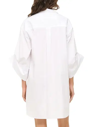 Staud Women's Nico Cotton Poplin Shirtdress - White - Size XL | Thumbnail 5 Staud Women's Nico Cotton Poplin Shirtdress - White - Size XL | Thumbnail 5