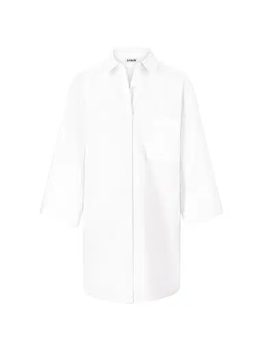 Staud Women's Nico Cotton Poplin Shirtdress - White - Size XL | Thumbnail 1 Staud Women's Nico Cotton Poplin Shirtdress - White - Size XL | Thumbnail 1