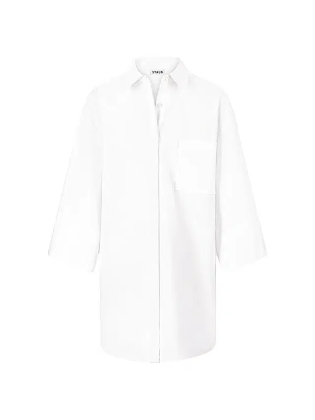 Women's Nico Cotton Poplin Shirtdress - White