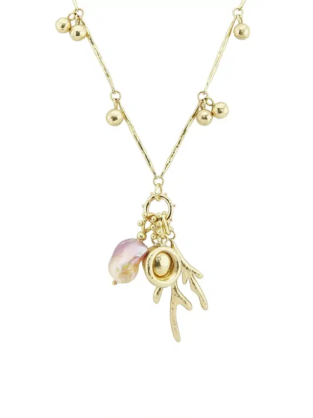 Women's Petrina Goldtone & Cultured Freshwater Pearl Charm Necklace - Brass Women's Petrina Goldtone & Cultured Freshwater Pearl Charm Necklace - Brass