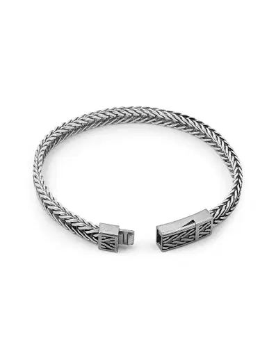 Tateossian Men's Coda Di Volpe Sterling Silver Bracelet - Silver | Thumbnail 3