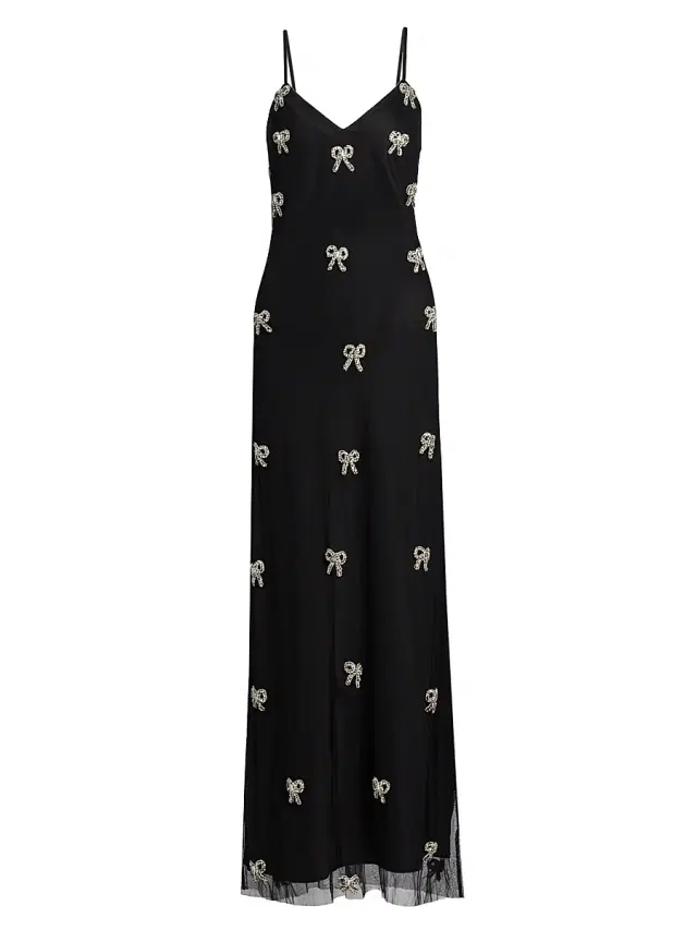 As It May Women's Leila Crystal Embroidered V-Neck Gown