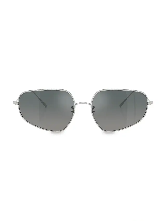 Oliver Peoples Women's Eylla 57MM Geometric Sunglasses - Silver Grey