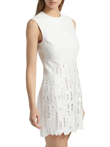 Sabina Musáyev Women's Georgia Lace-Trimmed Sleeveless Minidress - Off White - Size XL | Thumbnail 4