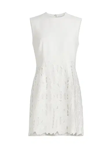 Sabina Musáyev Women's Georgia Lace-Trimmed Sleeveless Minidress - Off White - Size XL | Thumbnail 1