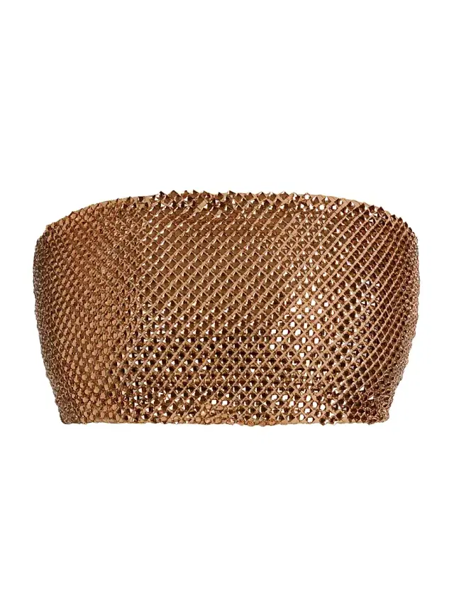 Mariandree Gaitan Women's Elise Crystal Bandeau - Brown - Size Small