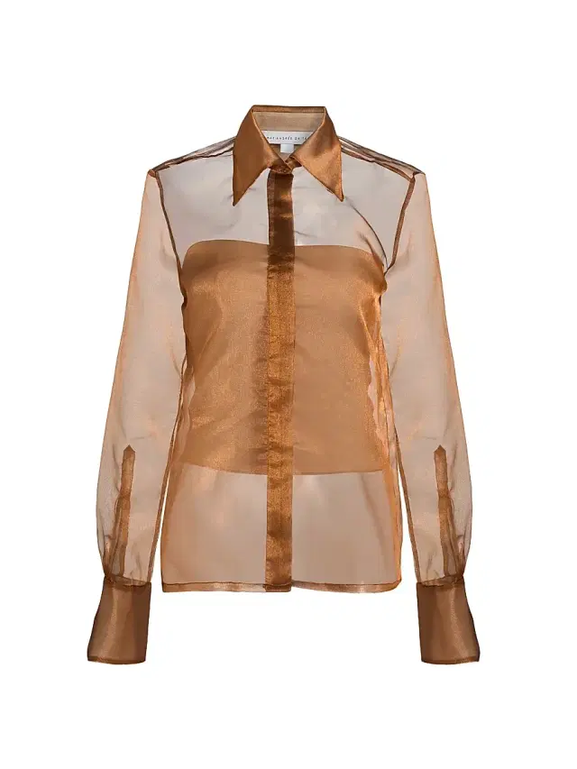 Mariandree Gaitan Women's Athenea Sheer Blouse - Brown