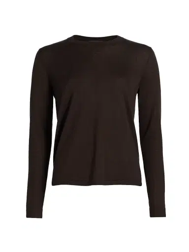 Co Women's Cashmere Long-Sleeve Top - Brown - Size Large | Thumbnail 1