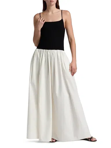 Toccin Women's Orielle Colorblocked Drop-Waist Maxi Dress - Jet Optic | Thumbnail 3 Toccin Women's Orielle Colorblocked Drop-Waist Maxi Dress - Jet Optic | Thumbnail 3