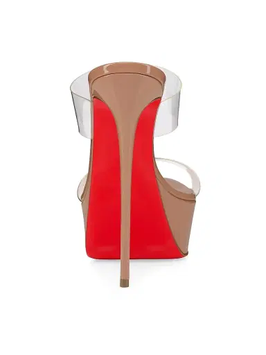Christian Louboutin Women's Just Nothing Alta 150MM Patent Leather Sandal Heels | Thumbnail 3 Christian Louboutin Women's Just Nothing Alta 150MM Patent Leather Sandal Heels | Thumbnail 3