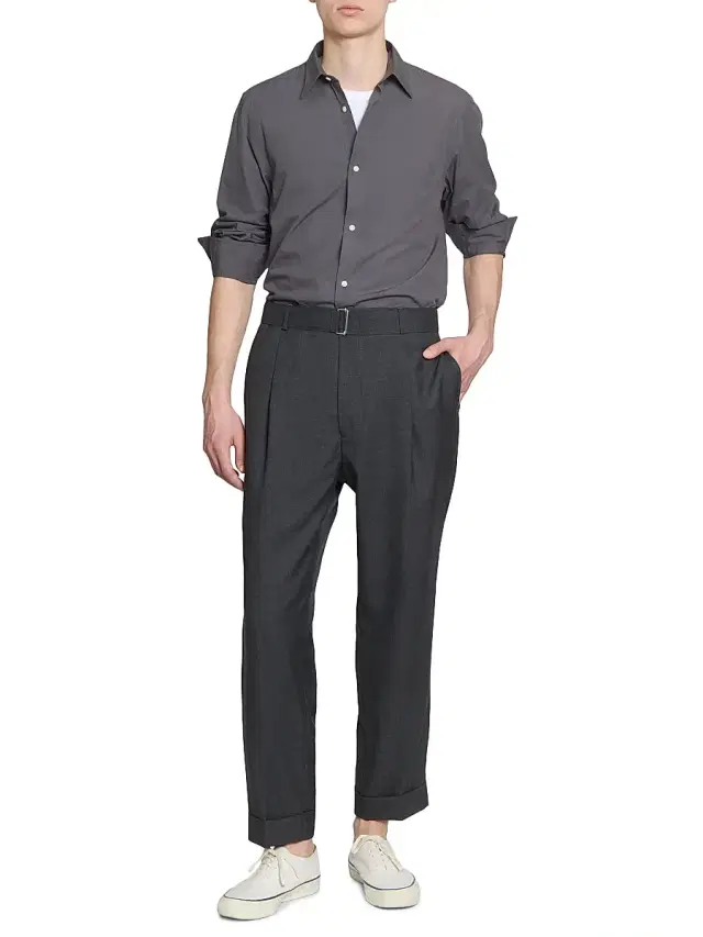 Men's Hugo Wool Italian Fresco Pants - Dark Grey