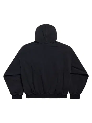 Balenciaga Men's Laurel Classic Medium Fit Hoodie - Faded Black - Size XL | Thumbnail 2