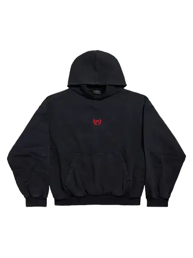 Balenciaga Men's Laurel Classic Medium Fit Hoodie - Faded Black - Size XL | Thumbnail 1