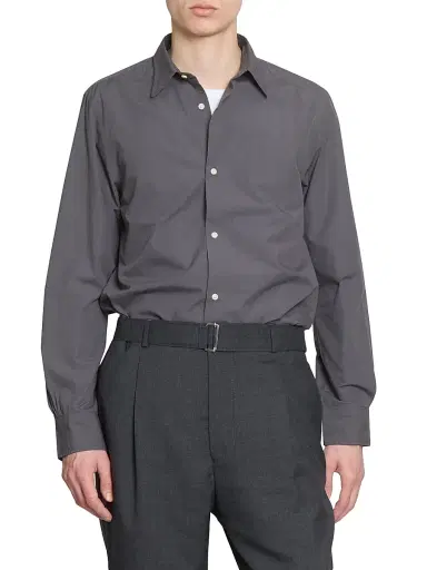 OFFICINE GÉNÉRALE Men Soft Collar Cotton Button-Front Shirt | Thumbnail 3
