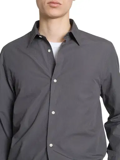 OFFICINE GÉNÉRALE Men Soft Collar Cotton Button-Front Shirt | Thumbnail 6