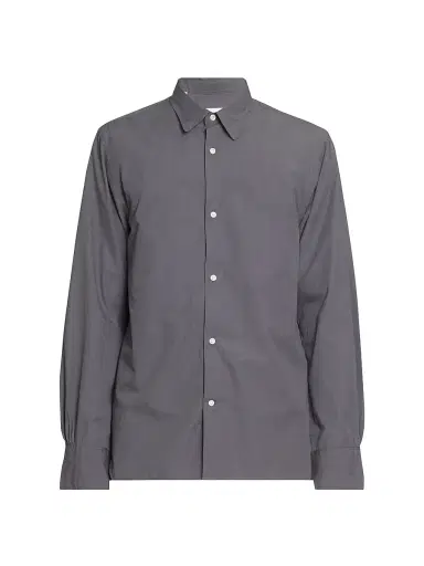 OFFICINE GÉNÉRALE Men Soft Collar Cotton Button-Front Shirt | Thumbnail 1