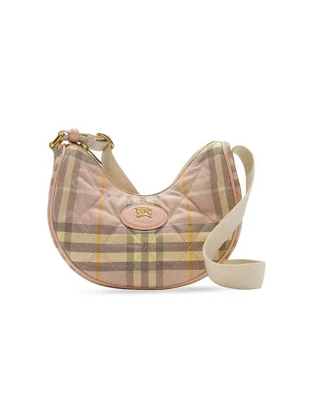 Women's Check Horseshoe Crossbody Bag - Teacup