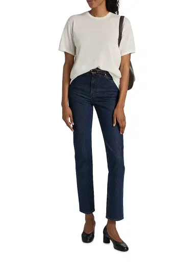 TOTEME Women's Oversized Drop Shoulder Knit T-Shirt | Thumbnail 2 TOTEME Women's Oversized Drop Shoulder Knit T-Shirt | Thumbnail 2