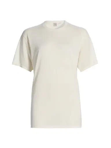 TOTEME Women's Oversized Drop Shoulder Knit T-Shirt | Thumbnail 1 TOTEME Women's Oversized Drop Shoulder Knit T-Shirt | Thumbnail 1
