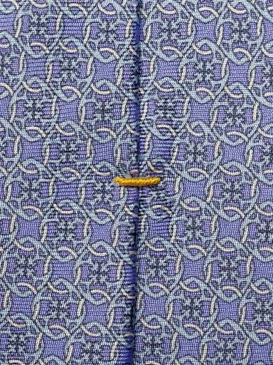Eton Men's Geometric Silk Tie - Purple | Thumbnail 4