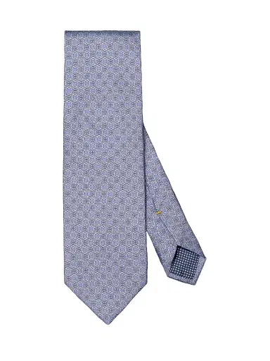 Eton Men's Geometric Silk Tie - Purple | Thumbnail 1