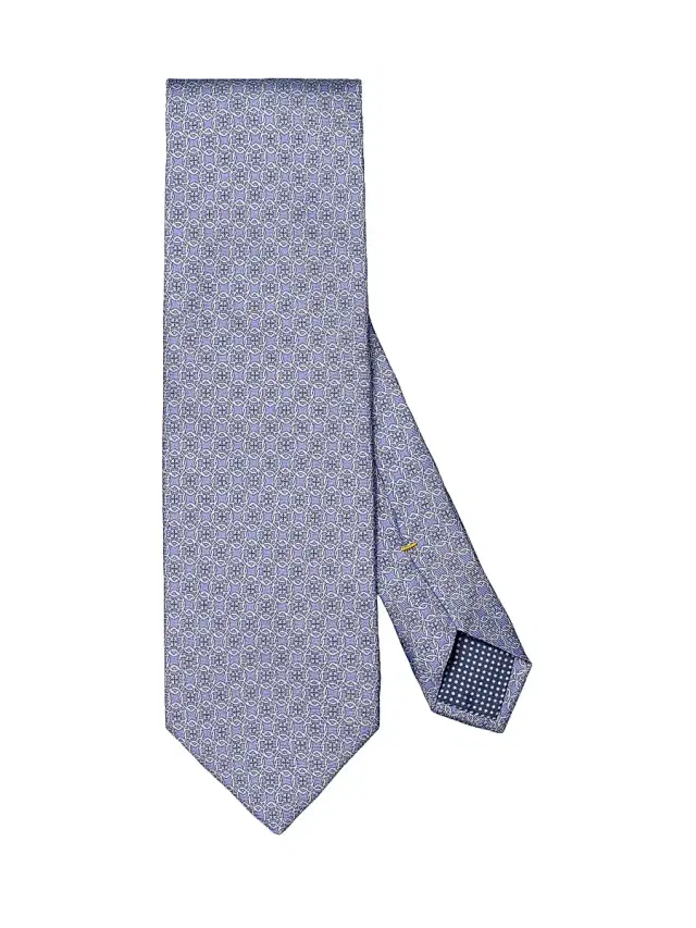 Men's Geometric Silk Tie - Purple Men's Geometric Silk Tie - Purple
