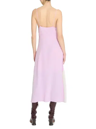 Chloé Women's Silk Lace-Accented Midi-Dress - Creamy Lilac | Thumbnail 5 Chloé Women's Silk Lace-Accented Midi-Dress - Creamy Lilac | Thumbnail 5