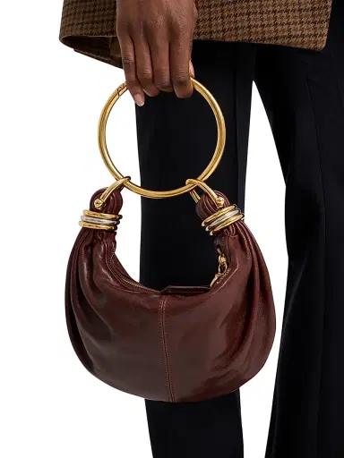 Chloé Women's Mini Bracelet Leather Hobo Bag - Dark Red | Thumbnail 2