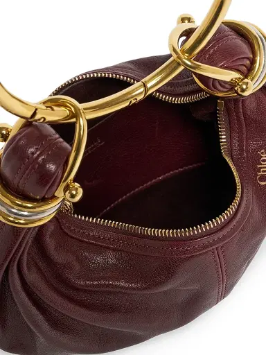 Chloé Women's Mini Bracelet Leather Hobo Bag - Dark Red | Thumbnail 4