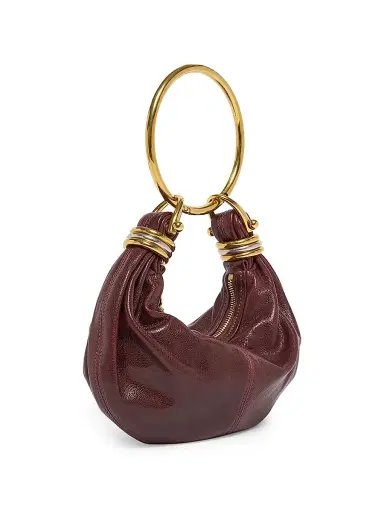 Chloé Women's Mini Bracelet Leather Hobo Bag - Dark Red | Thumbnail 6