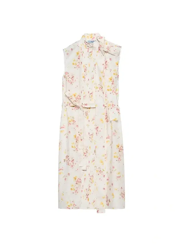 Women's Pleated Floral-print Poplin Dress - Pink