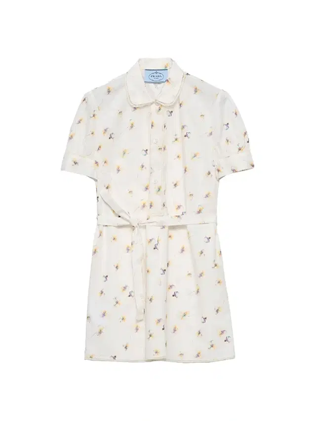 Women's Floral Print Poplin Mini Dress - Yellow