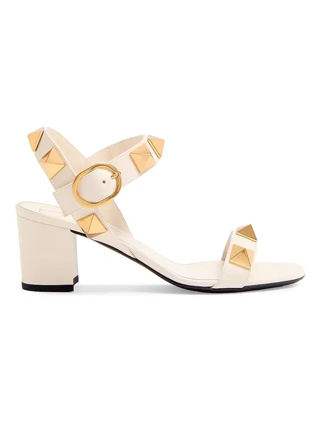 Women's Roman 60MM Stud Calfskin Sandals - Light