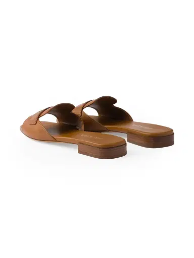 Prada Women's Leather Slides - Brown | Thumbnail 3