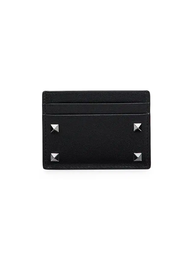 Men's Rockstud Cardholder - Black