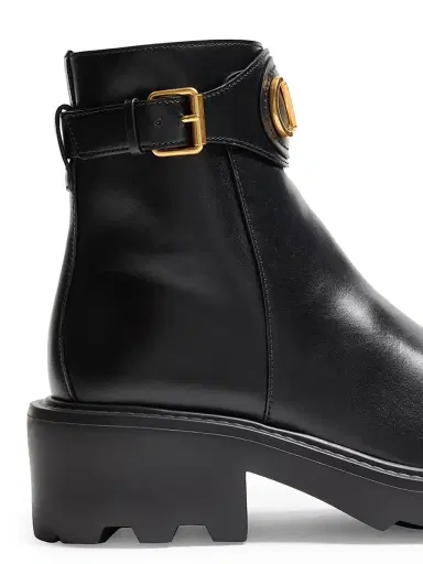 Valentino Garavani Women's VLogo 55MM Signature Calfskin Ankle Boots - Black - Size 12 | Thumbnail 6